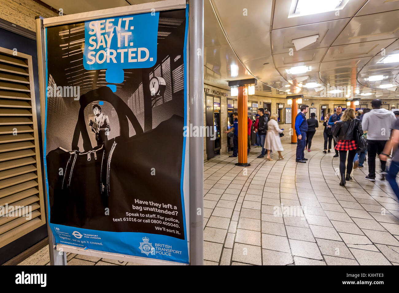 Cautionary note in tube station hires stock photography and images Alamy